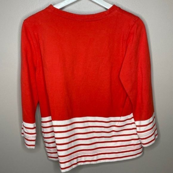 J. Crew Orange White Sweatshirt‎ - Picture 3 of 3